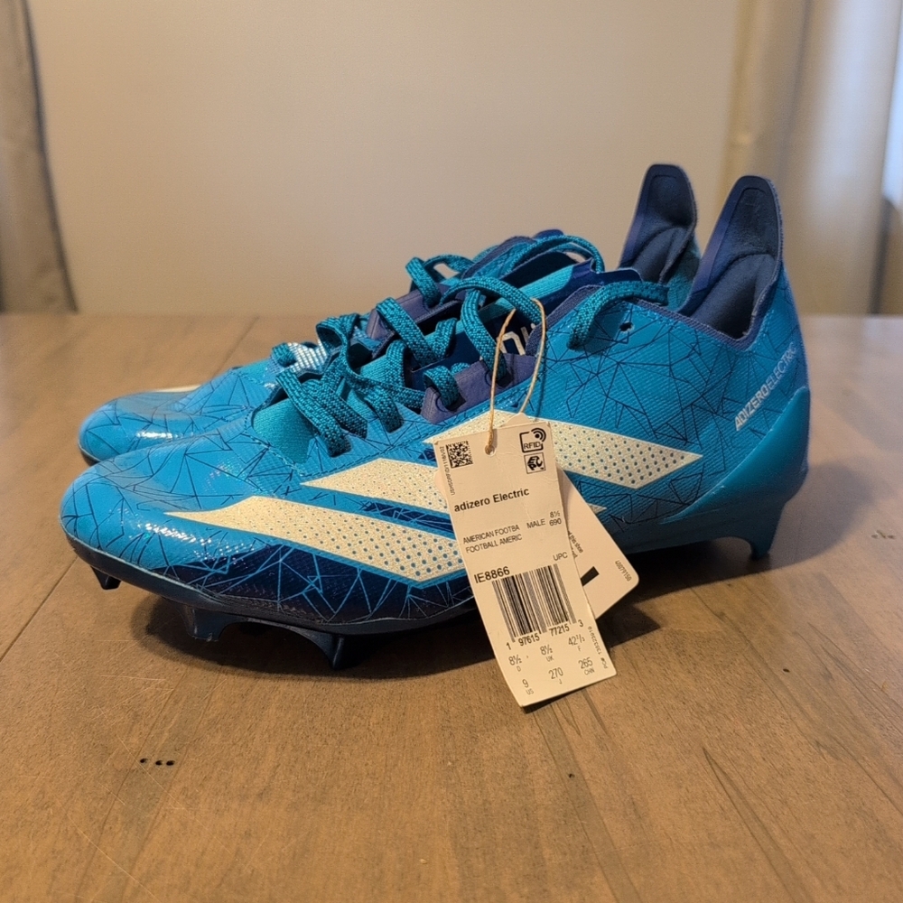 Adidas Adizero Electric Football Cleats All American Bowl Pack Blue IE8866 sz 9
